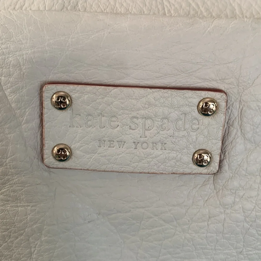 Kate Spade White Tote/Satchel in Pebbled Leather
